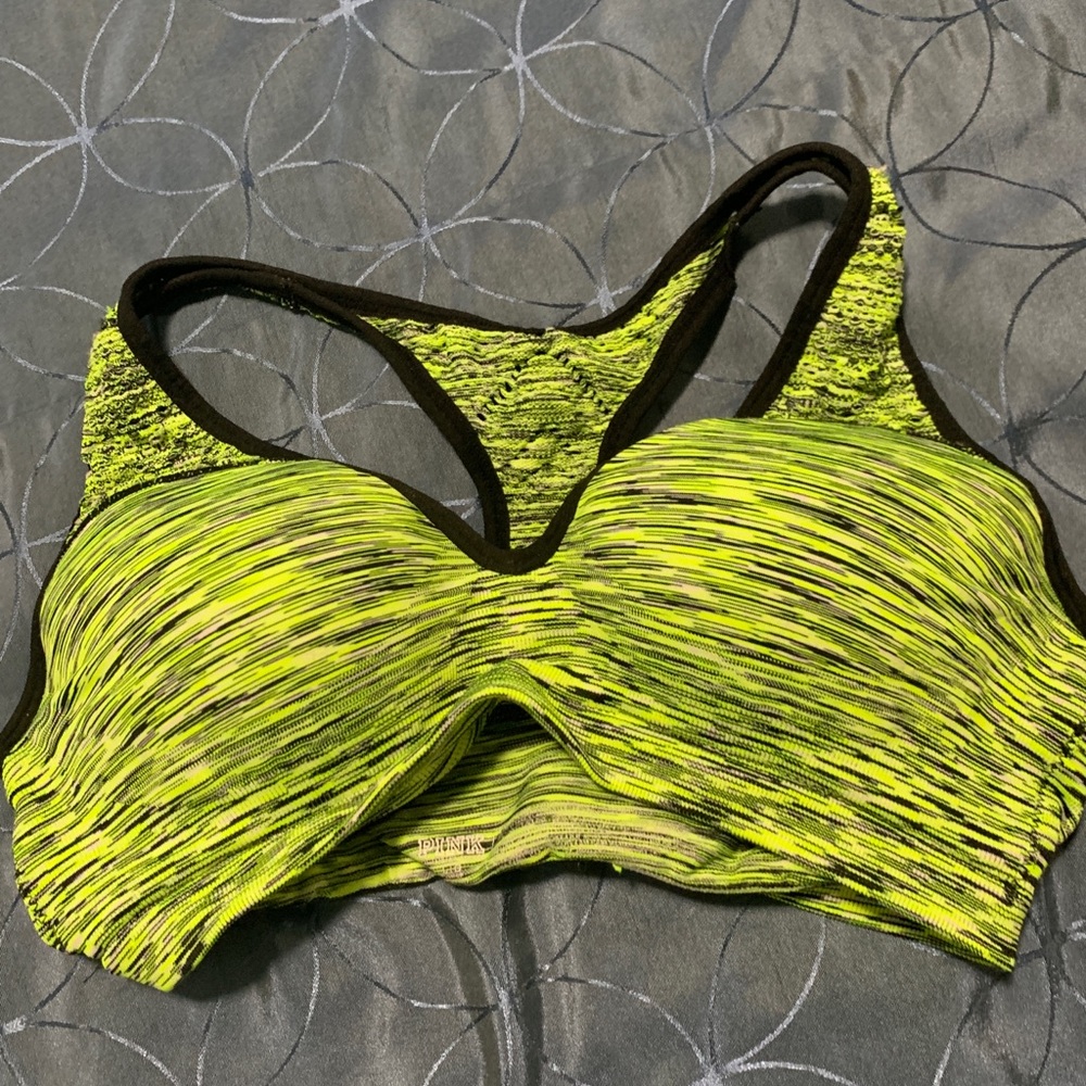 Pink Sports Bra Size Large